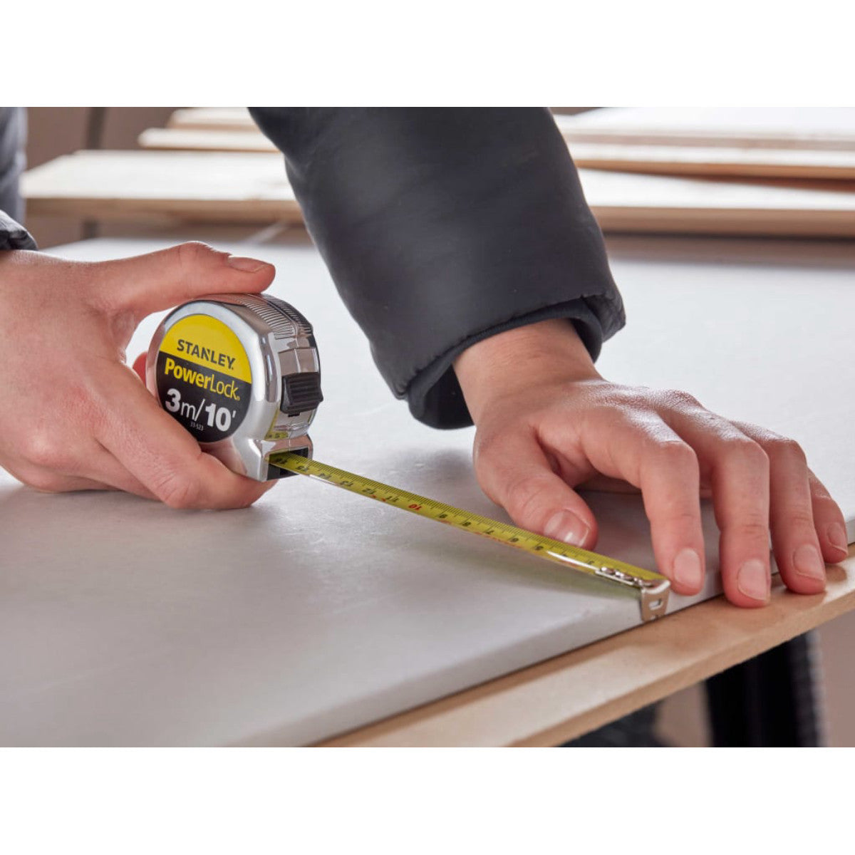 STANLEY Hand Tools PowerLock Classic Pocket Tape 3m/10ft (Width 19mm) STA033523