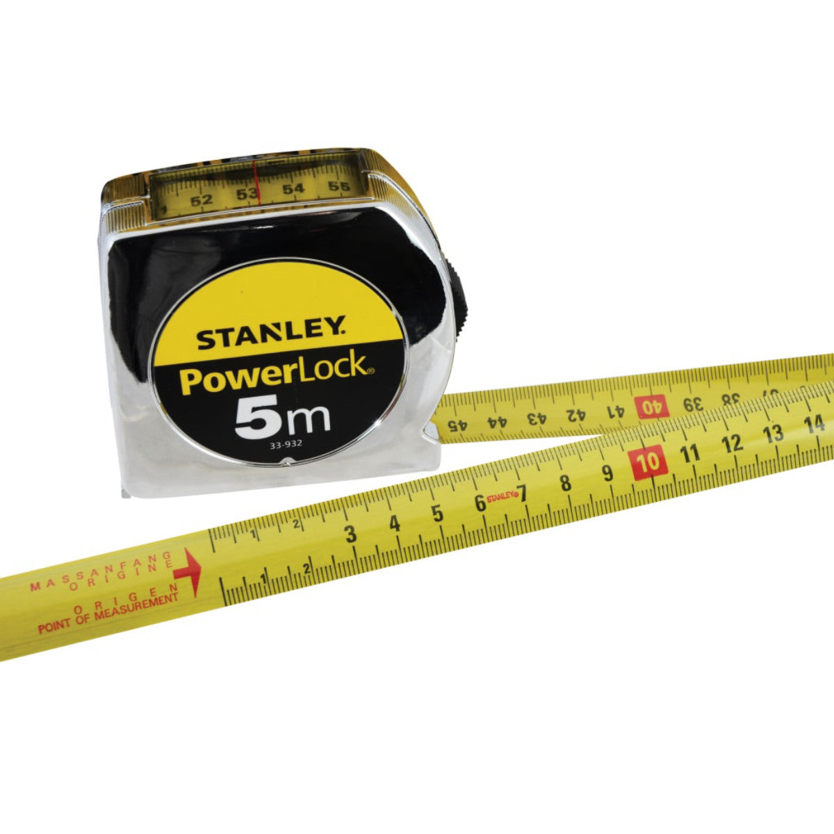 STANLEY Hand Tools PowerLock Top Reader Tape 5m (Width 19mm) STA033932