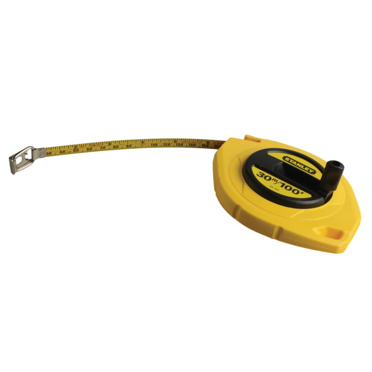 STANLEY Hand Tools Closed Case Steel Long Tape 30m/100ft (Width 10mm) STA034107