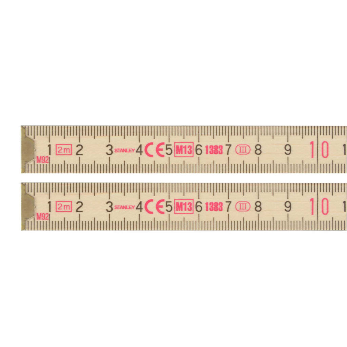 STANLEY Hand Tools Wooden Folding Rule 2m STA035455