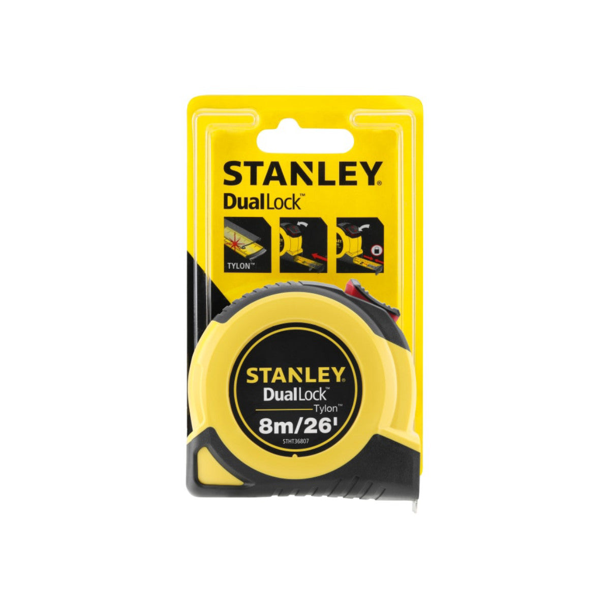 STANLEY Hand Tools DualLock Tylon Pocket Tape 5m/16ft (Width 19mm) STA036806