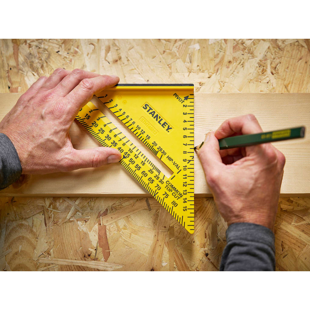 STANLEY Hand Tools QUICKSQUARE Dual Colour ABS Rafter Square 180mm STA046012
