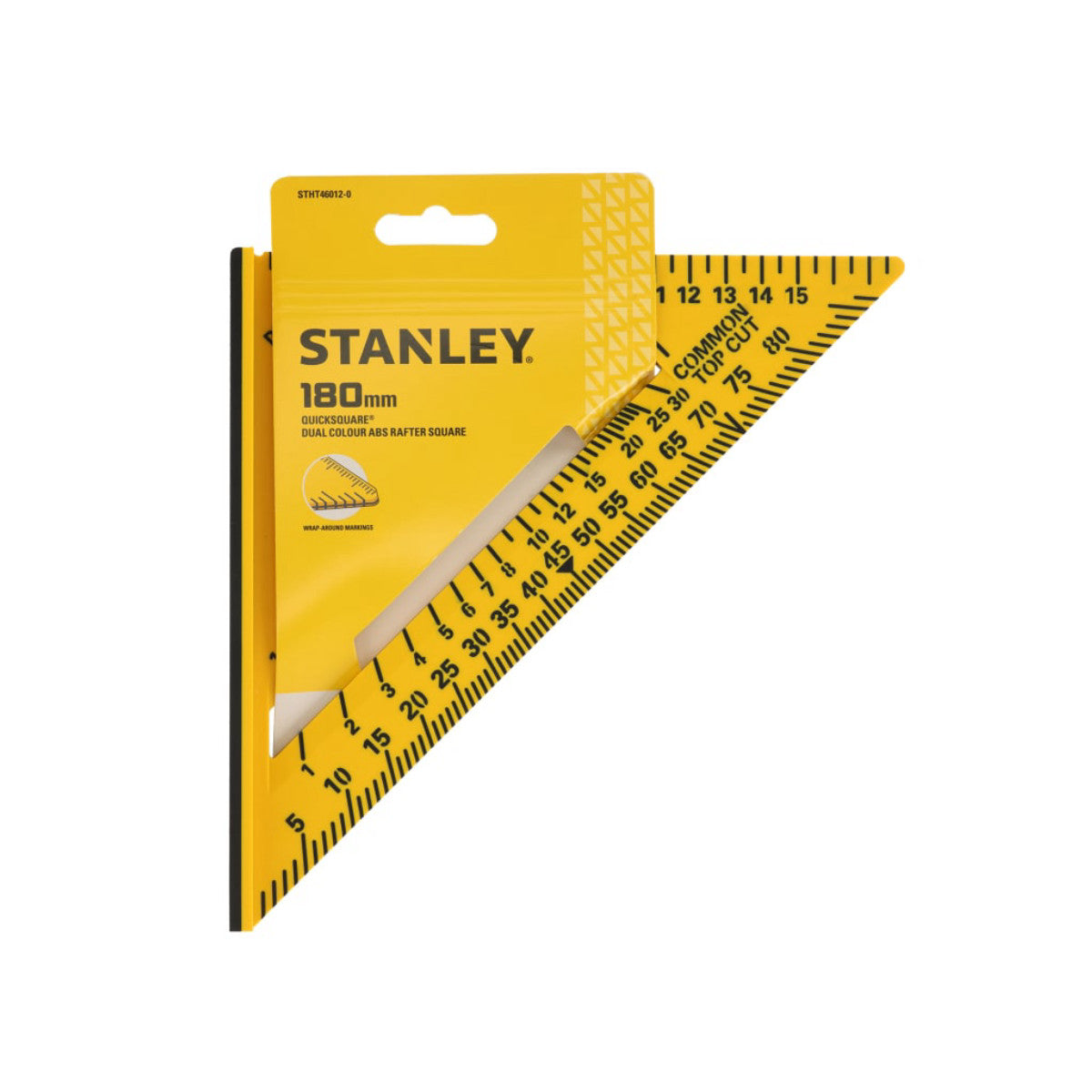 STANLEY Hand Tools QUICKSQUARE Dual Colour ABS Rafter Square 180mm STA046012