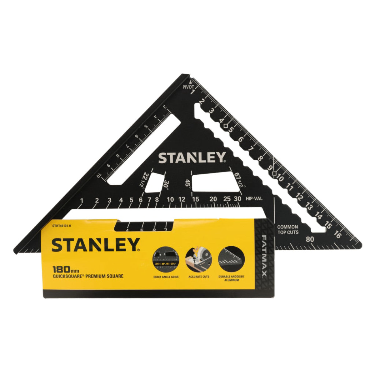 STANLEY Hand Tools FatMax QUICKSQUARE Premium Trim Square 180mm STA046101