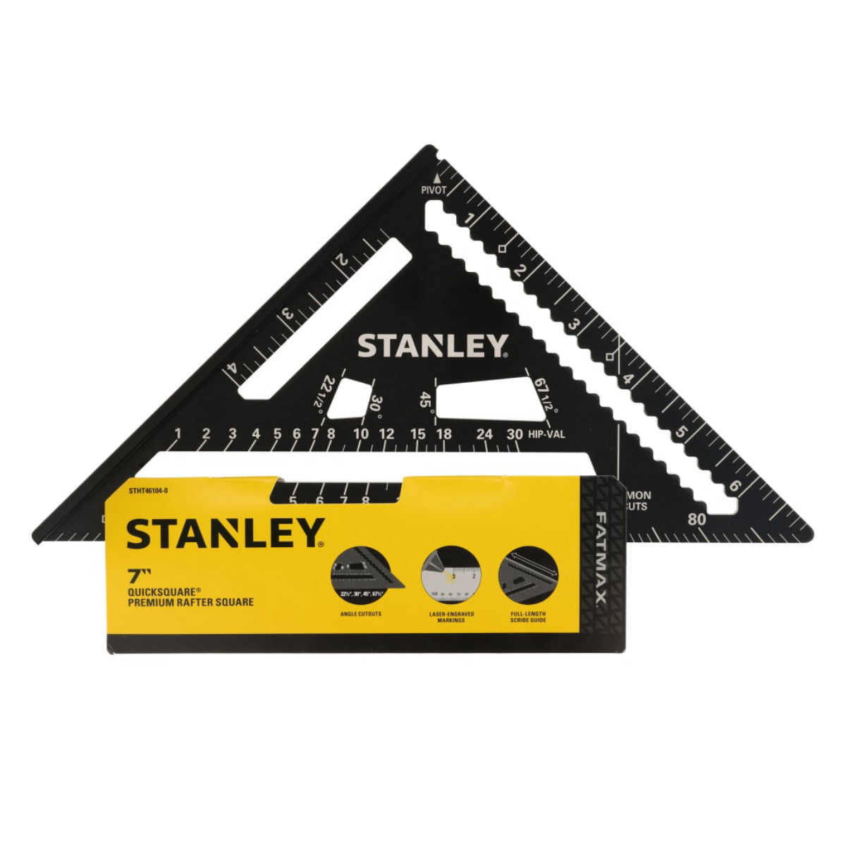 STANLEY Hand Tools FatMax QUICKSQUARE Premium Trim Square 7in STA046104