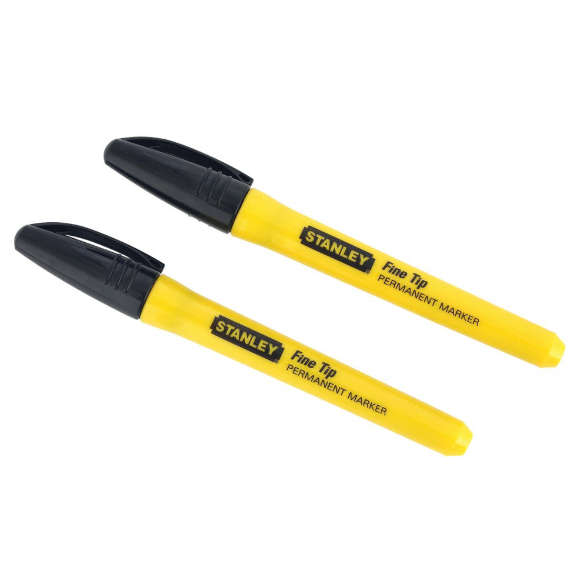 STANLEY Hand Tools Fine Tip Permanent Marker Black (Pack 2) STA047316