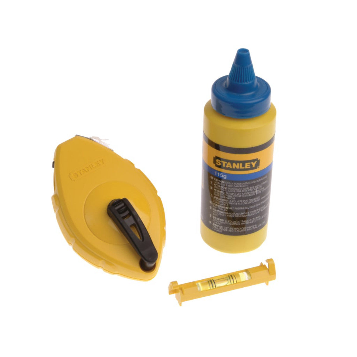 STANLEY Hand Tools Chalk Line 30m, Blue Chalk & Level STA047443