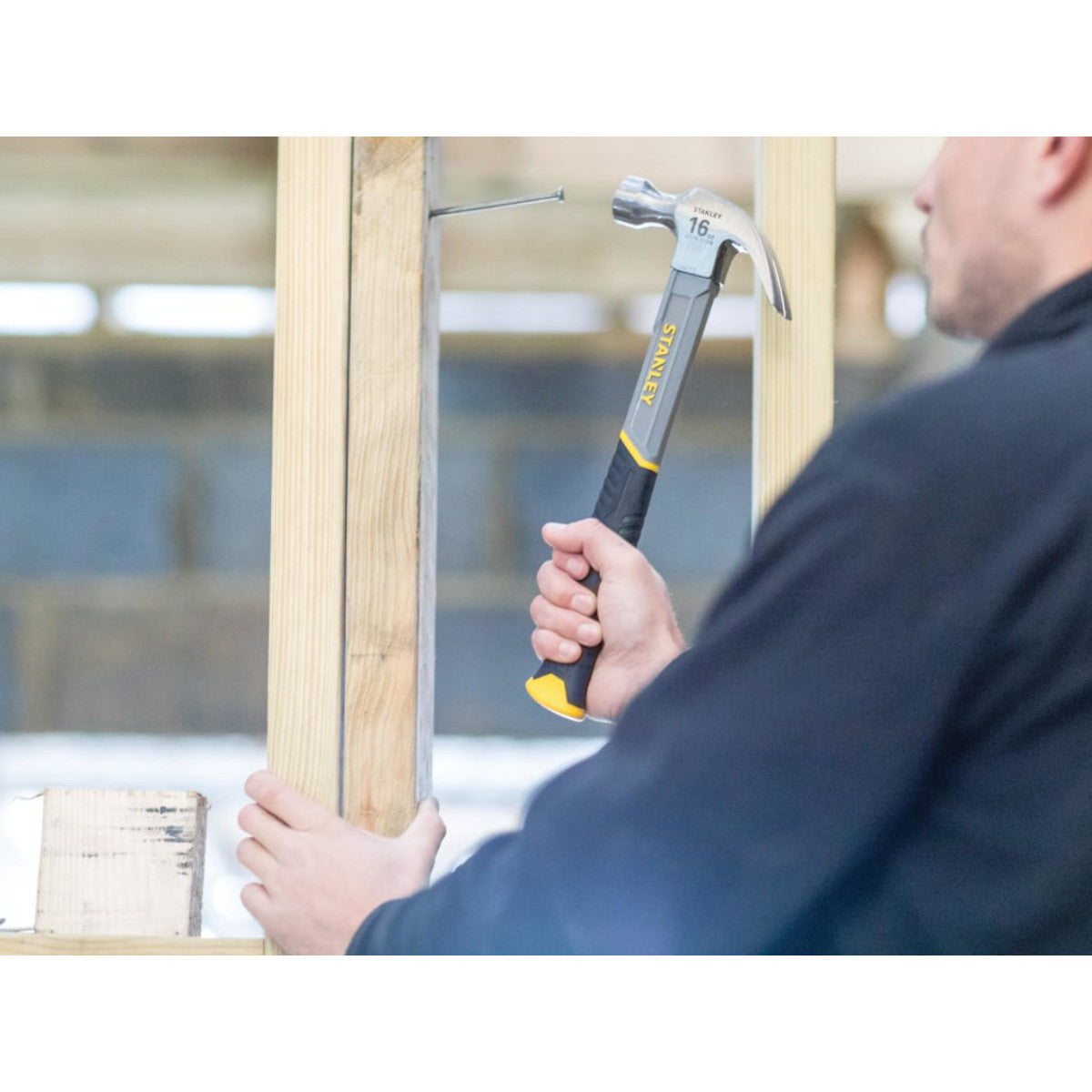 STANLEY Hand Tools Curved Claw Hammer Fibreglass Shaft 450g (16oz) STA051309