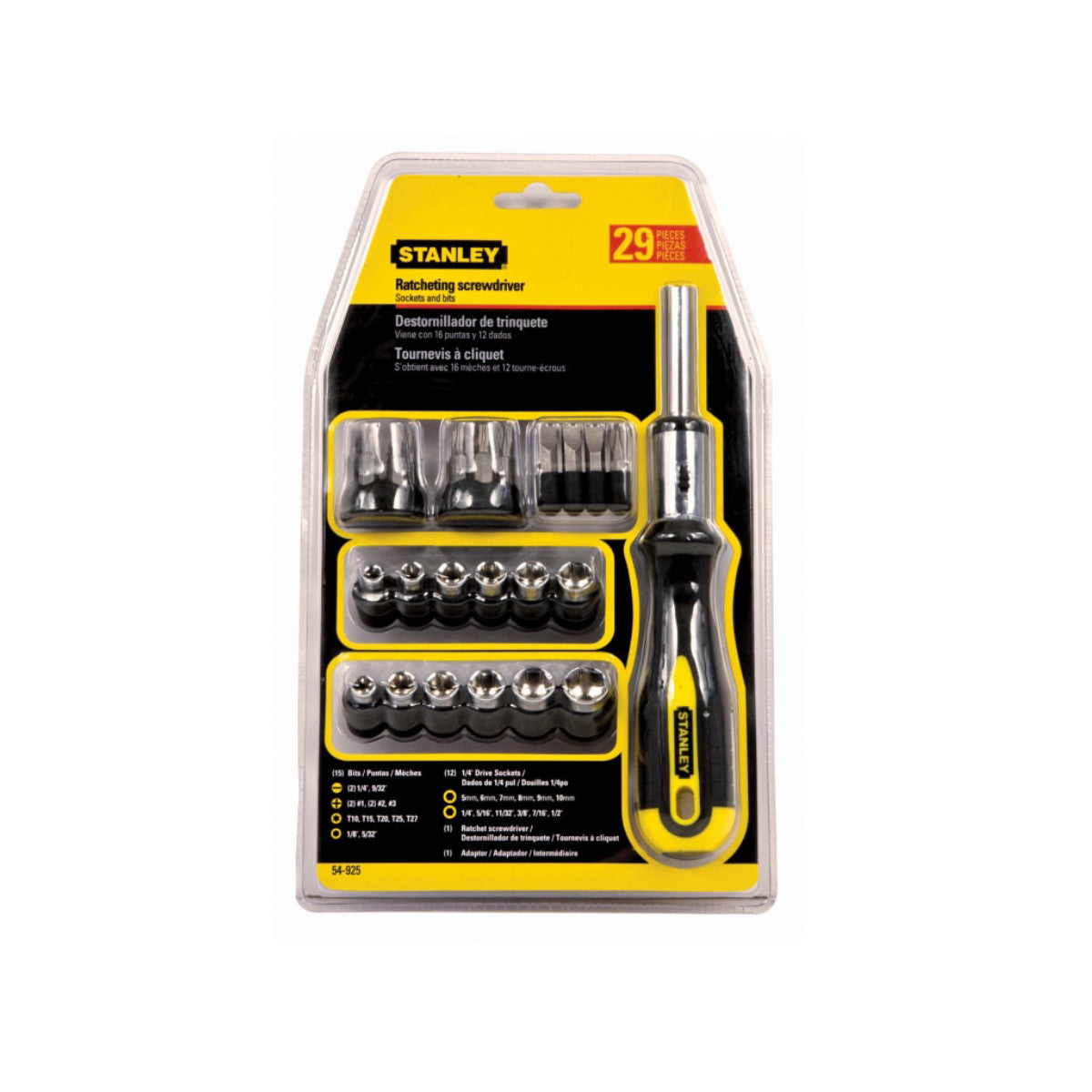 STANLEY Hand Tools Ratchet Screwdriver Set of 29 STA054925