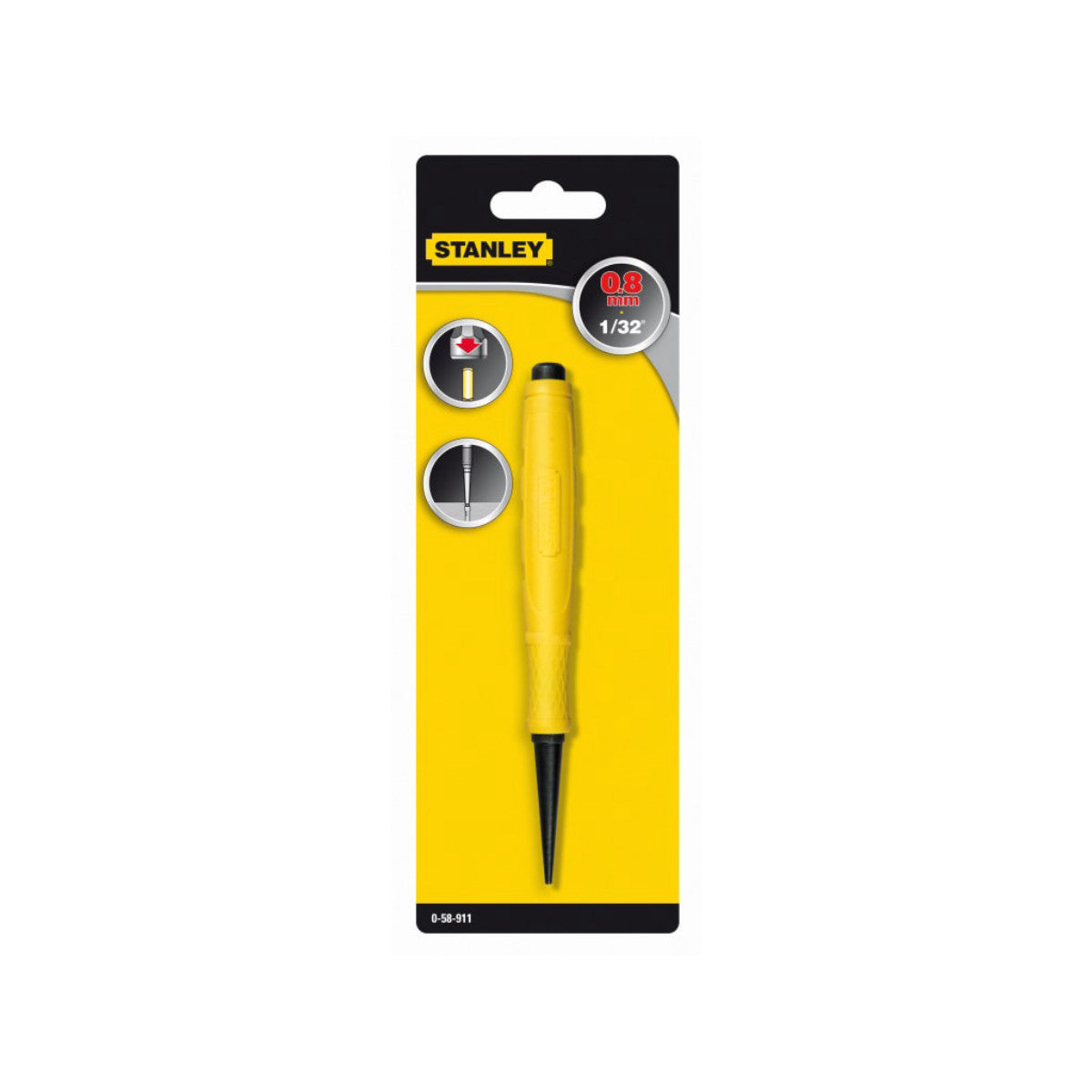 STANLEY Hand Tools DynaGrip Nail Punch 0.8mm 1/32in STA058911