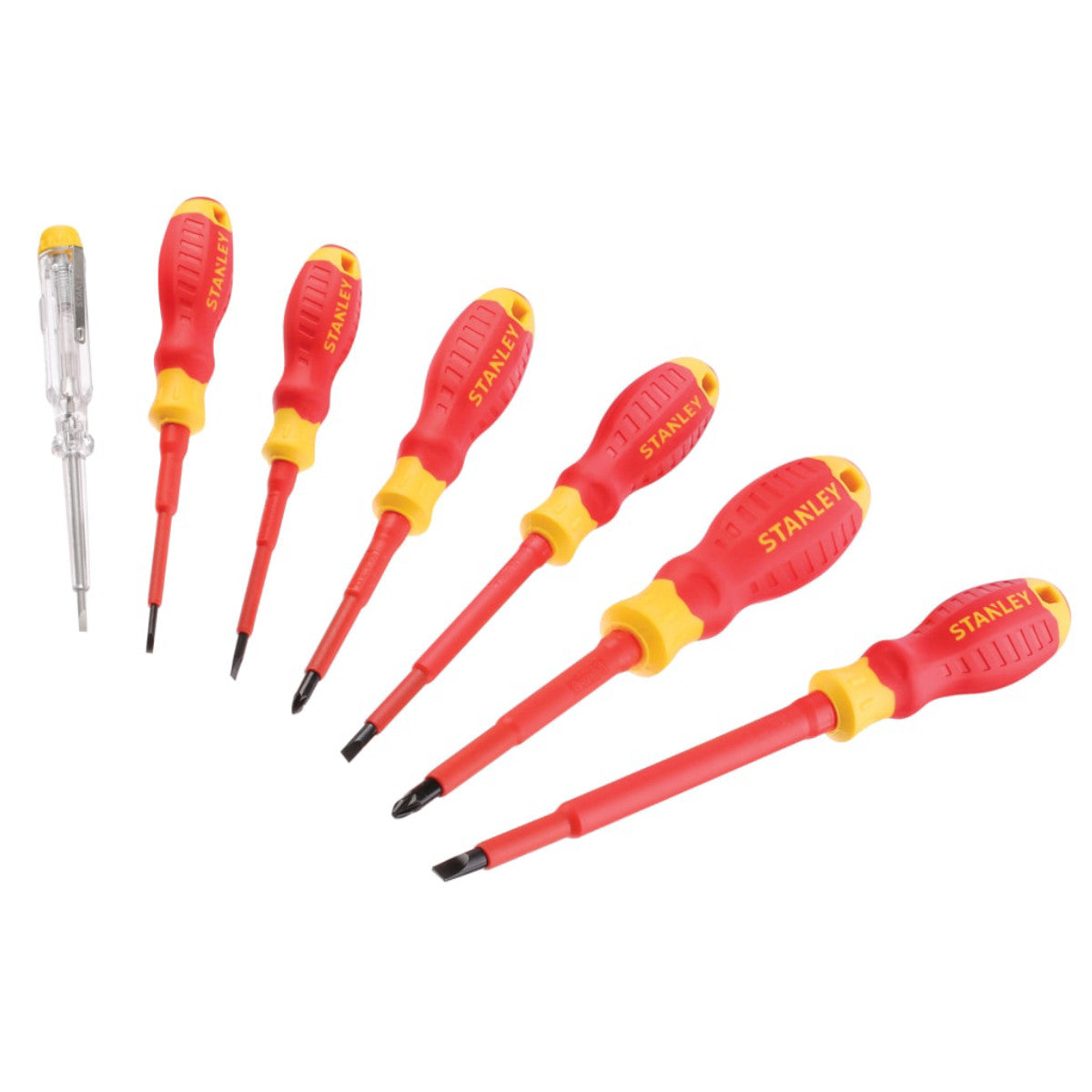 STANLEY Hand Tools FatMax VDE Insulated Screwdriver Set, 7 Piece STA060031