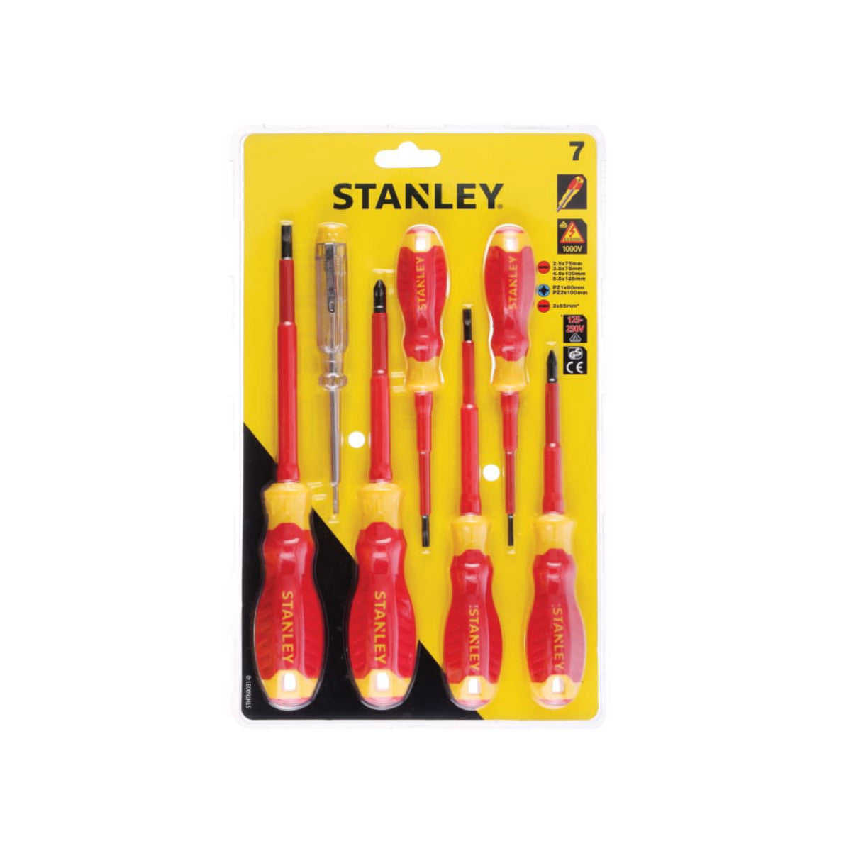 STANLEY Hand Tools FatMax VDE Insulated Screwdriver Set, 7 Piece STA060031