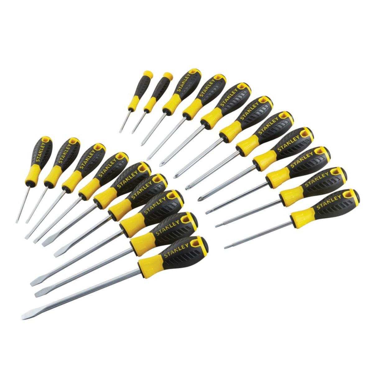 STANLEY Hand Tools 0-60-213 Essential Screwdriver Set, 20 Piece STA060213
