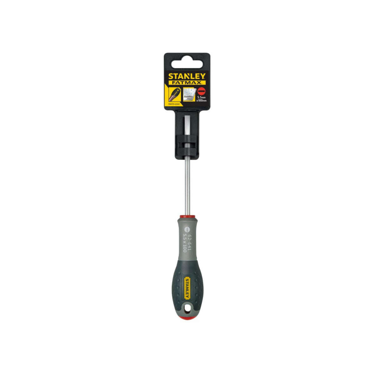 STANLEY Hand Tools FatMax Stainless Steel Screwdriver Parallel Tip 5.5 x 100mm STA062641