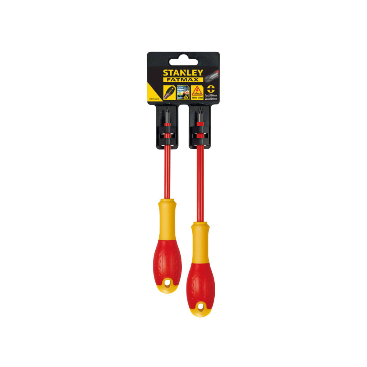 STANLEY Hand Tools FatMax VDE Insulated Borneo PZ Scewdriver Set, 2 Piece STA062649