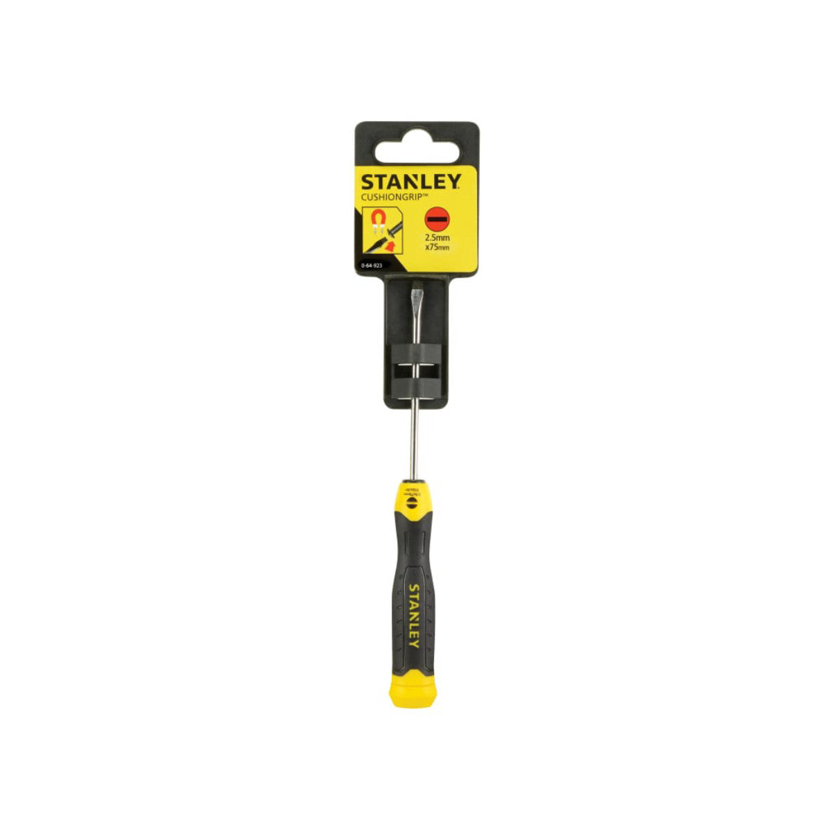STANLEY Hand Tools Cushion Grip Screwdriver Parallel Tip 2.5 x 75mm STA064923