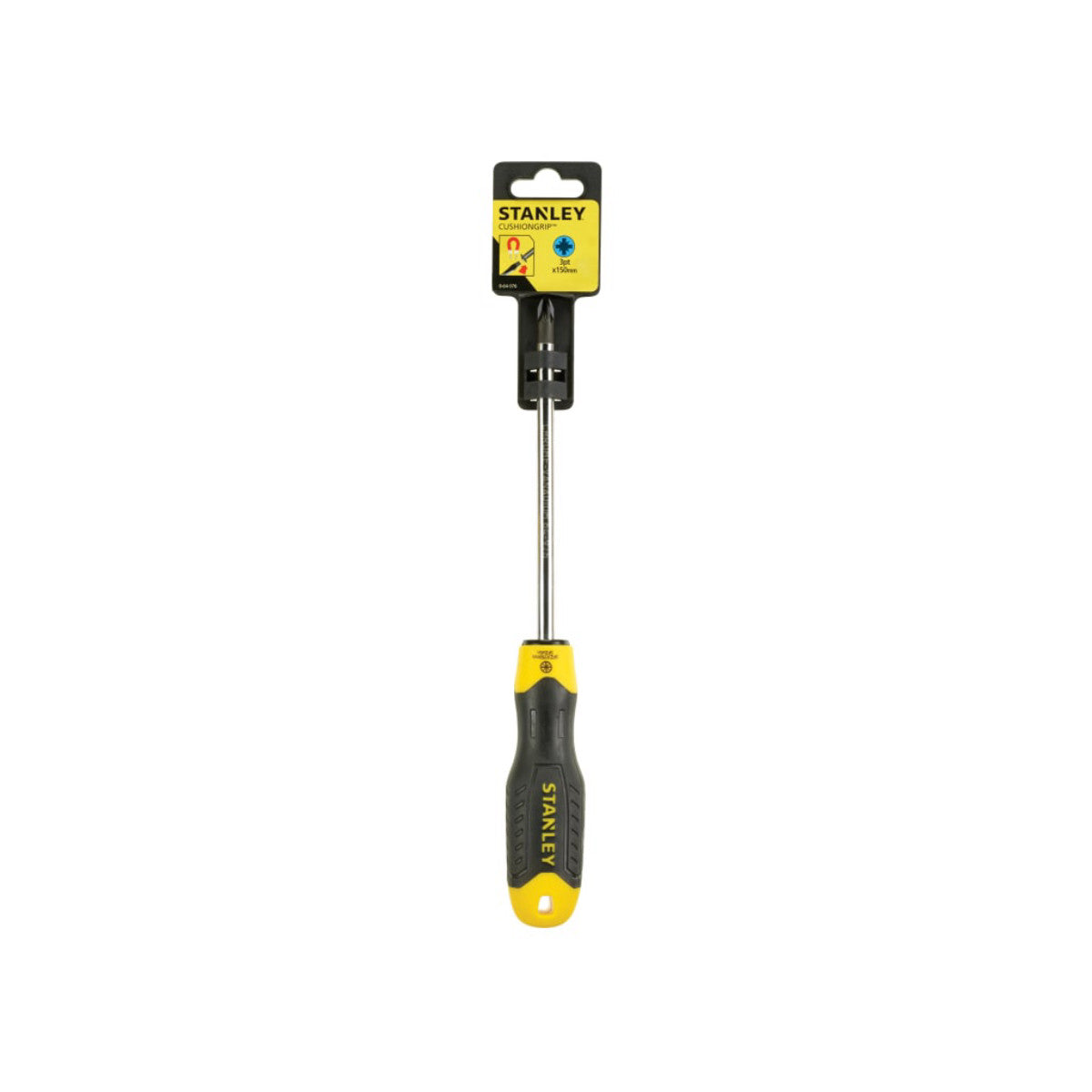 STANLEY Hand Tools Cushion Grip Screwdriver Pozidriv Tip PZ3 x 150mm STA064976