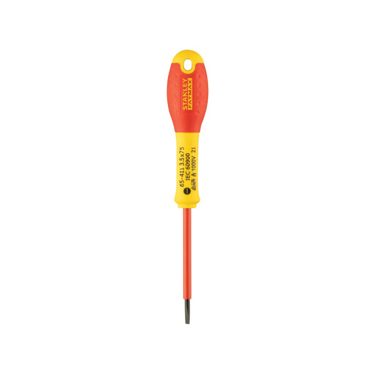 STANLEY Hand Tools FatMax VDE Insulated Screwdriver Parallel Tip 3.5 x 75mm STA065411