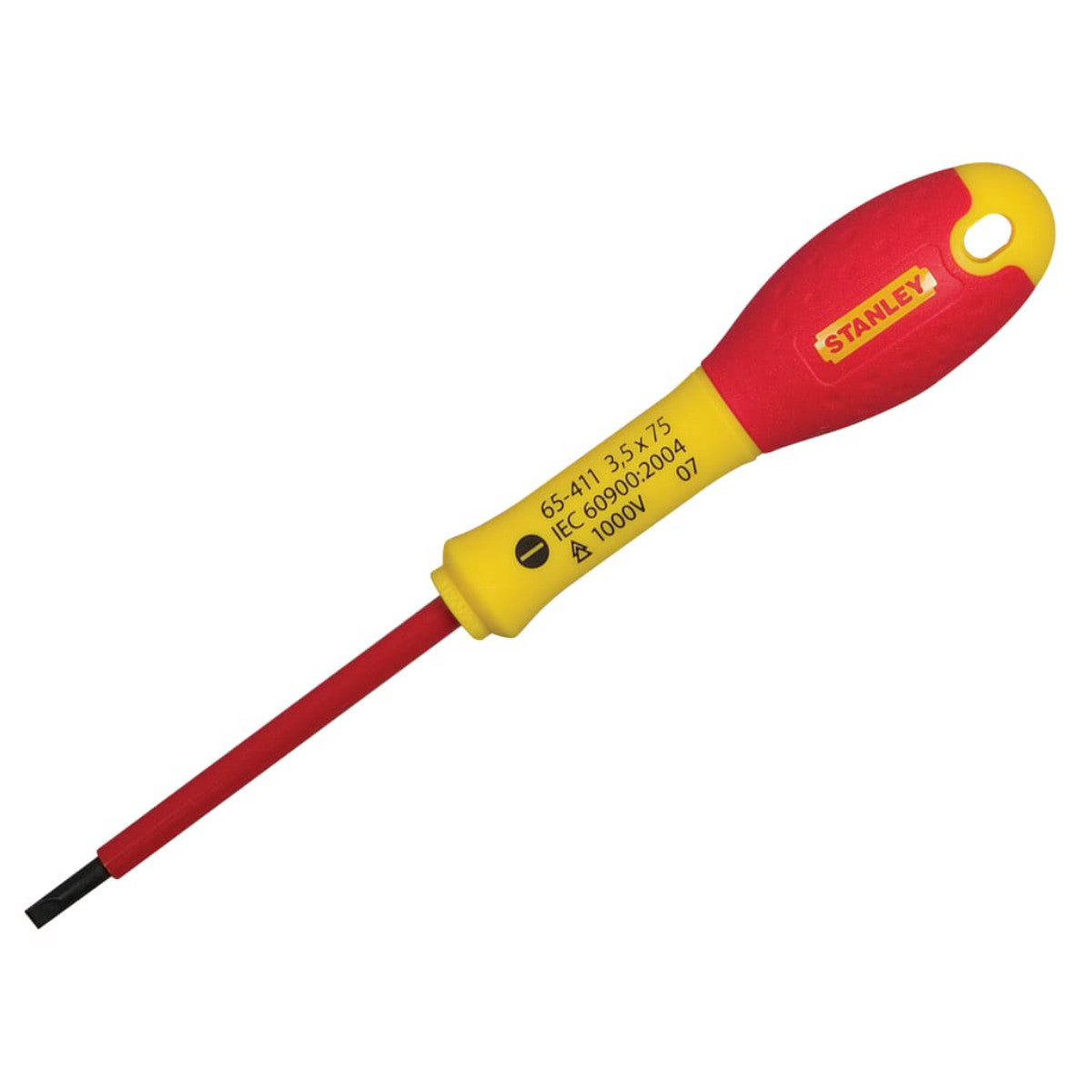 STANLEY Hand Tools FatMax VDE Insulated Screwdriver Parallel Tip 4.0 x 100mm STA065412