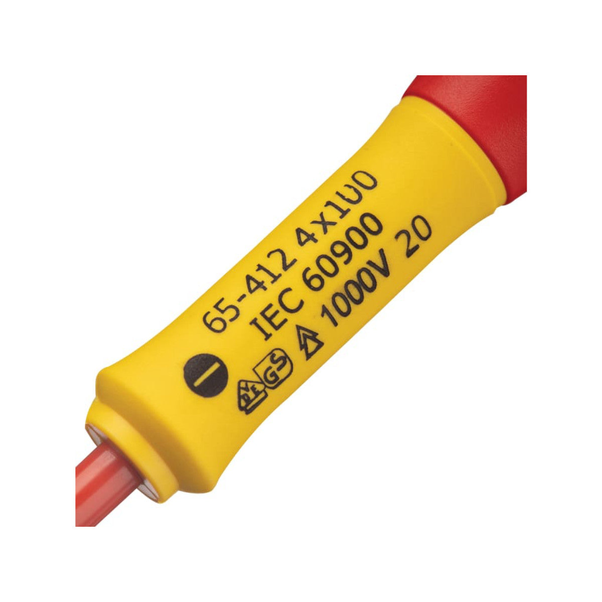 STANLEY Hand Tools FatMax VDE Insulated Screwdriver Parallel Tip 4.0 x 100mm STA065412