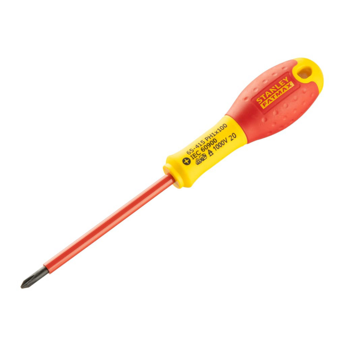 STANLEY Hand Tools FatMax VDE Insulated Screwdriver Phillips Tip PH1 x 100mm STA065415