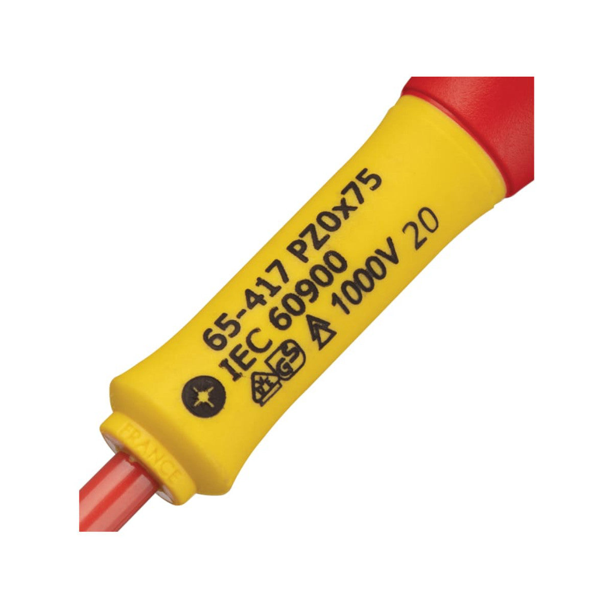 STANLEY Hand Tools FatMax VDE Insulated Screwdriver Pozidriv Tip PZ0 x 75mm STA065417