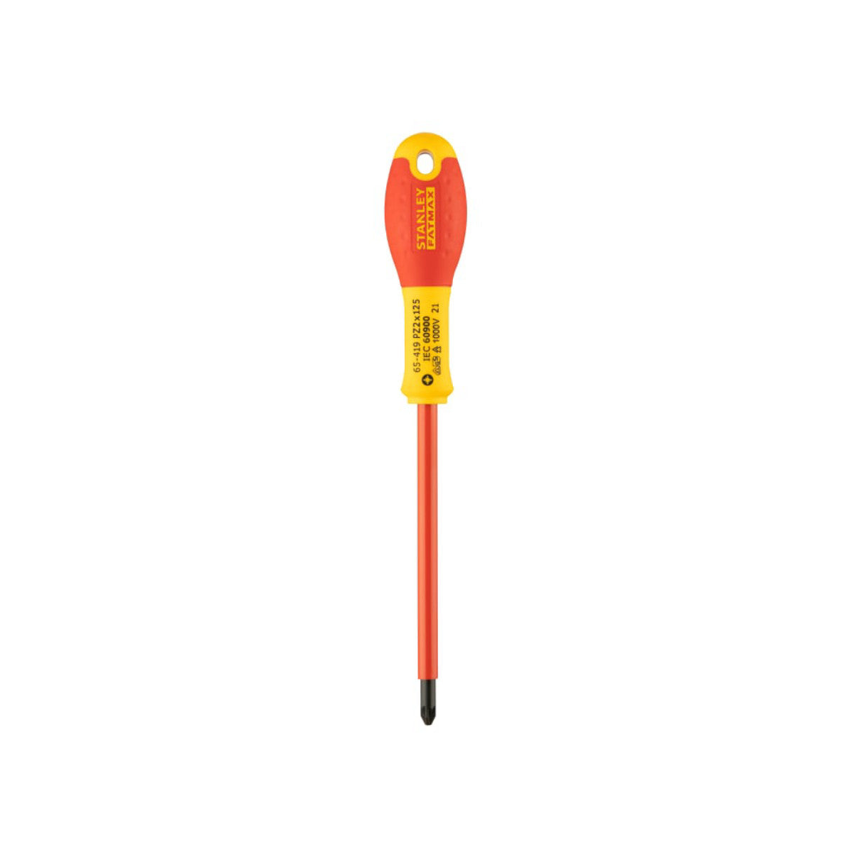 STANLEY Hand Tools FatMax VDE Insulated Screwdriver Pozidriv Tip PZ2 x 125mm STA065419