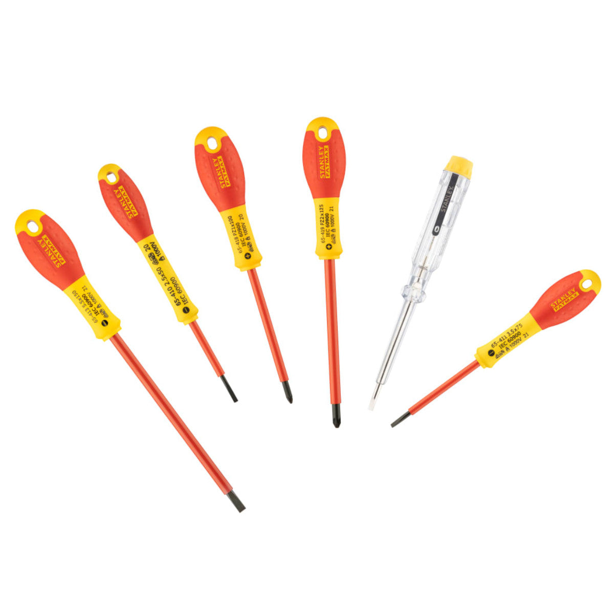 STANLEY Hand Tools FatMax VDE Insulated Screwdriver Set, 6 Piece STA065443