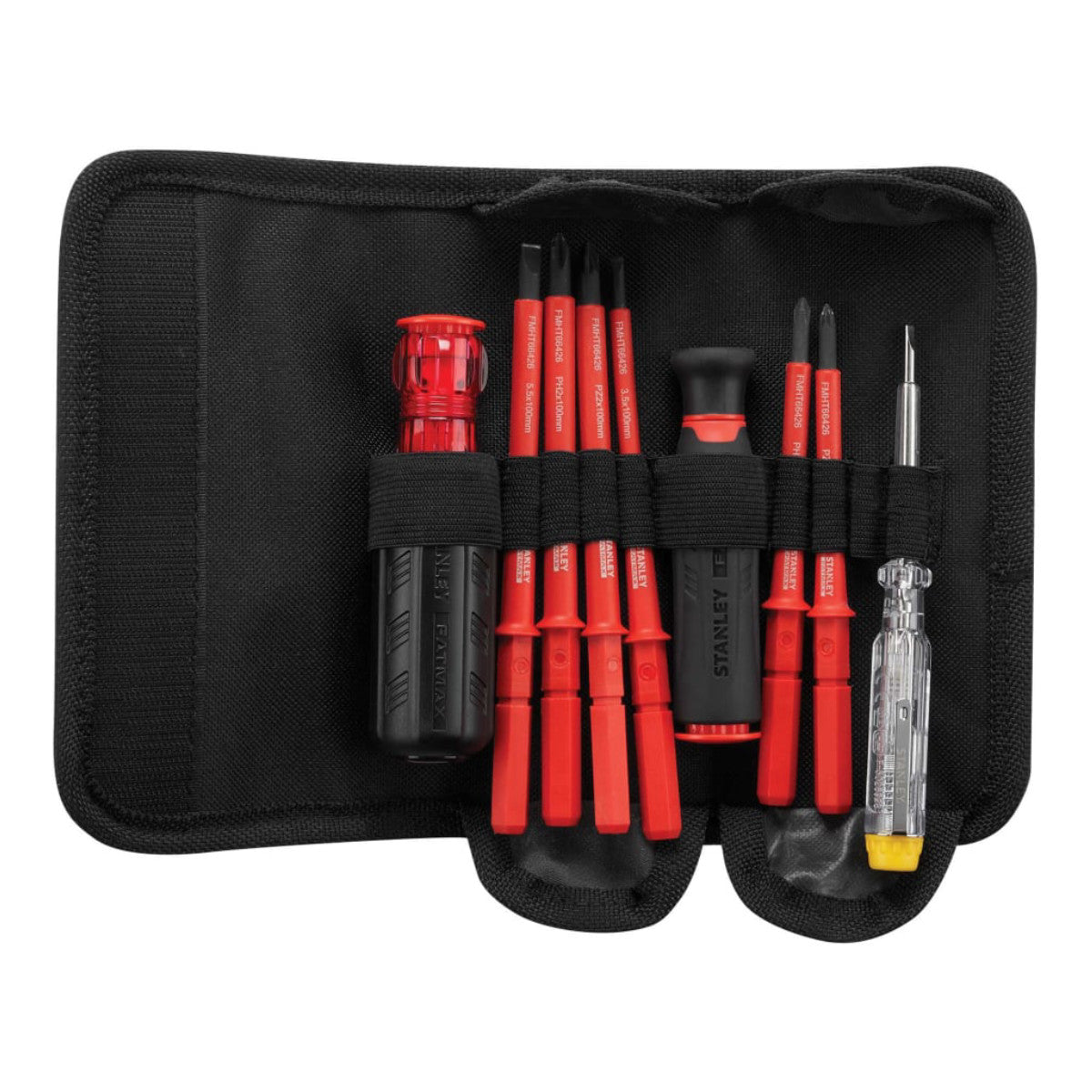 STANLEY Hand Tools VDE Multi-Bit Screwdriver Set, 10 Piece STA066426