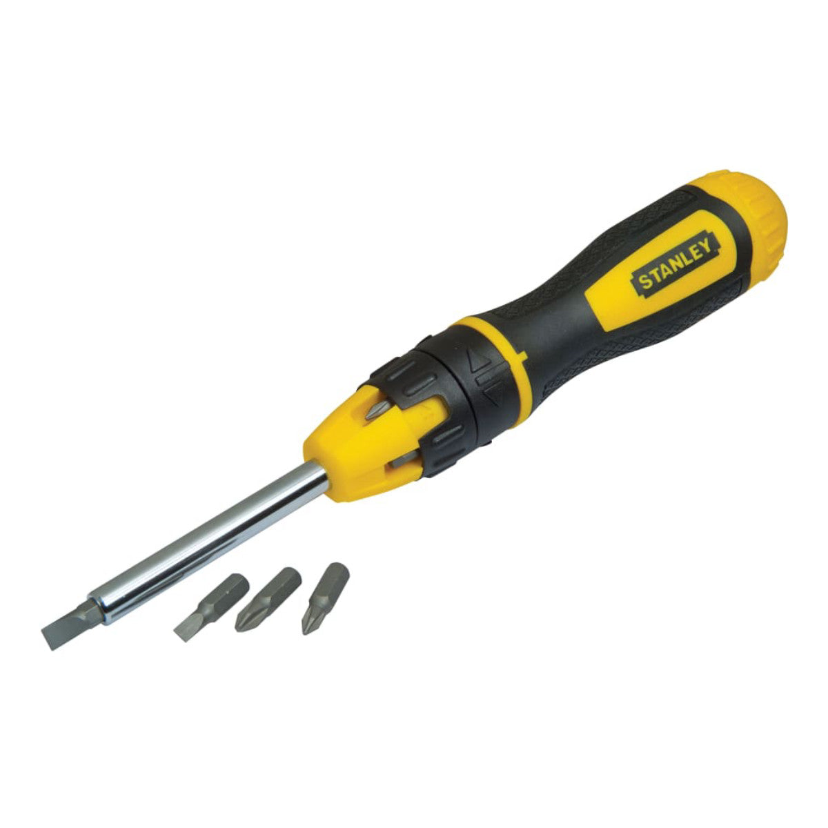 STANLEY Hand Tools Multibit Ratchet Screwdriver &10 Bits STA068010