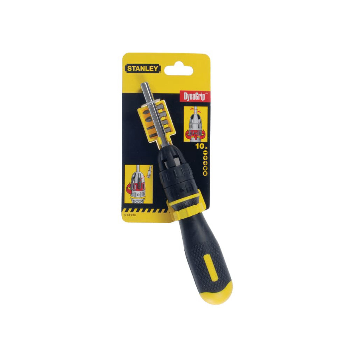 STANLEY Hand Tools Multibit Ratchet Screwdriver &10 Bits STA068010