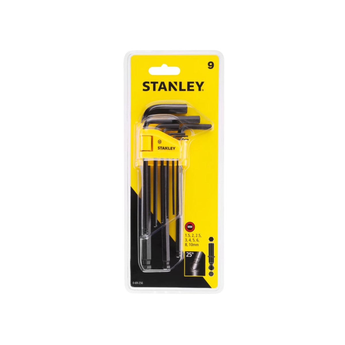 STANLEY Hand Tools Metric Ball End Hexagon Key Set, 9 Piece STA069256