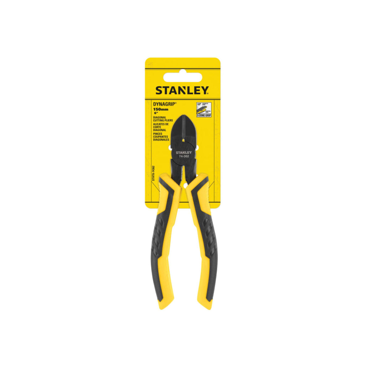STANLEY Hand Tools ControlGrip Diagonal Cutting Pliers 150mm (6in) STA074362