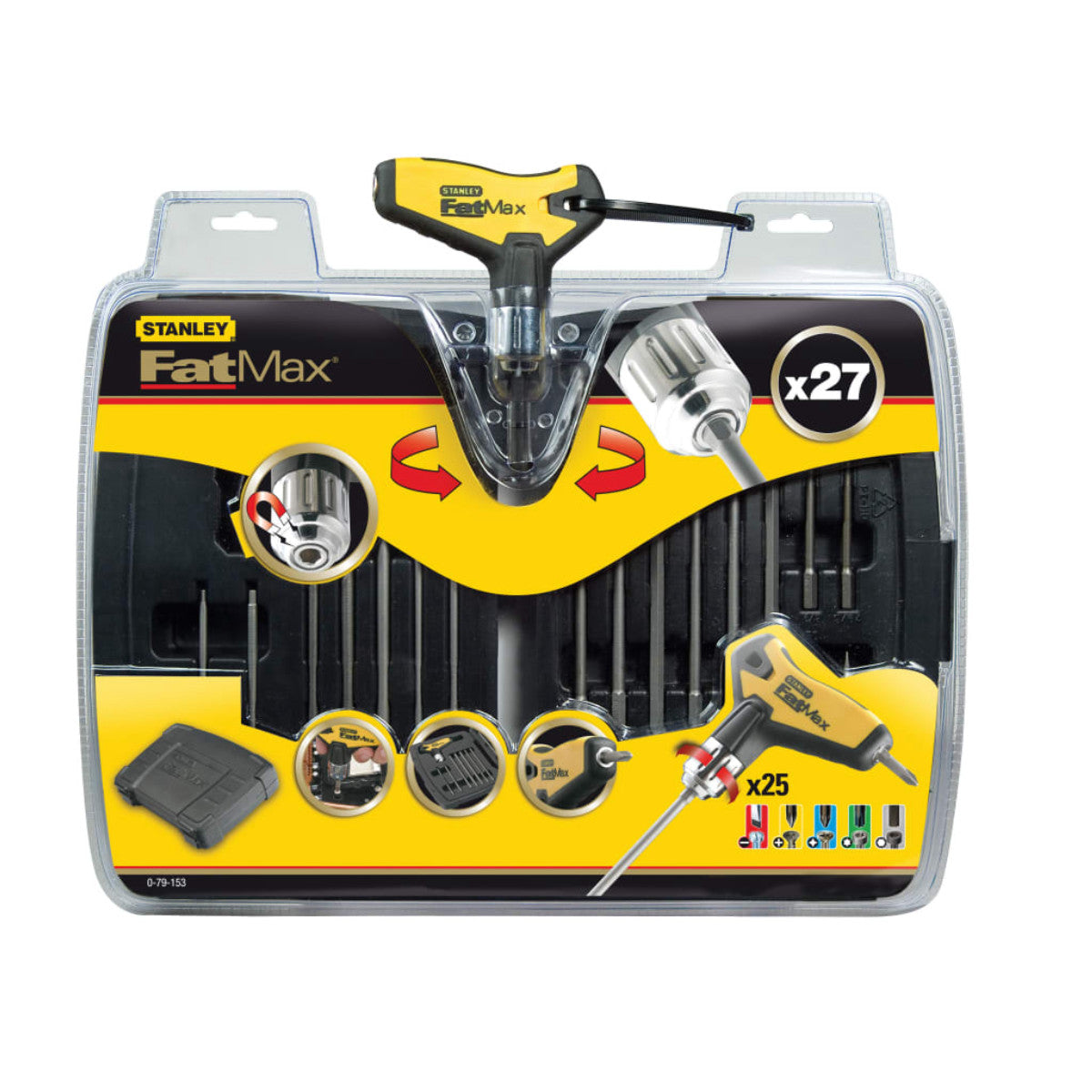 STANLEY Hand Tools Metric FatMax T-Handle Ratchet Power Key Set, 27 Piece STA079153