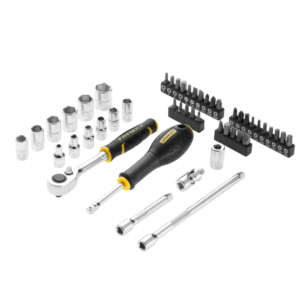 STANLEY Hand Tools FATMAX 1/4in M PRO-STACK Socket Set, 48 Piece STA098101