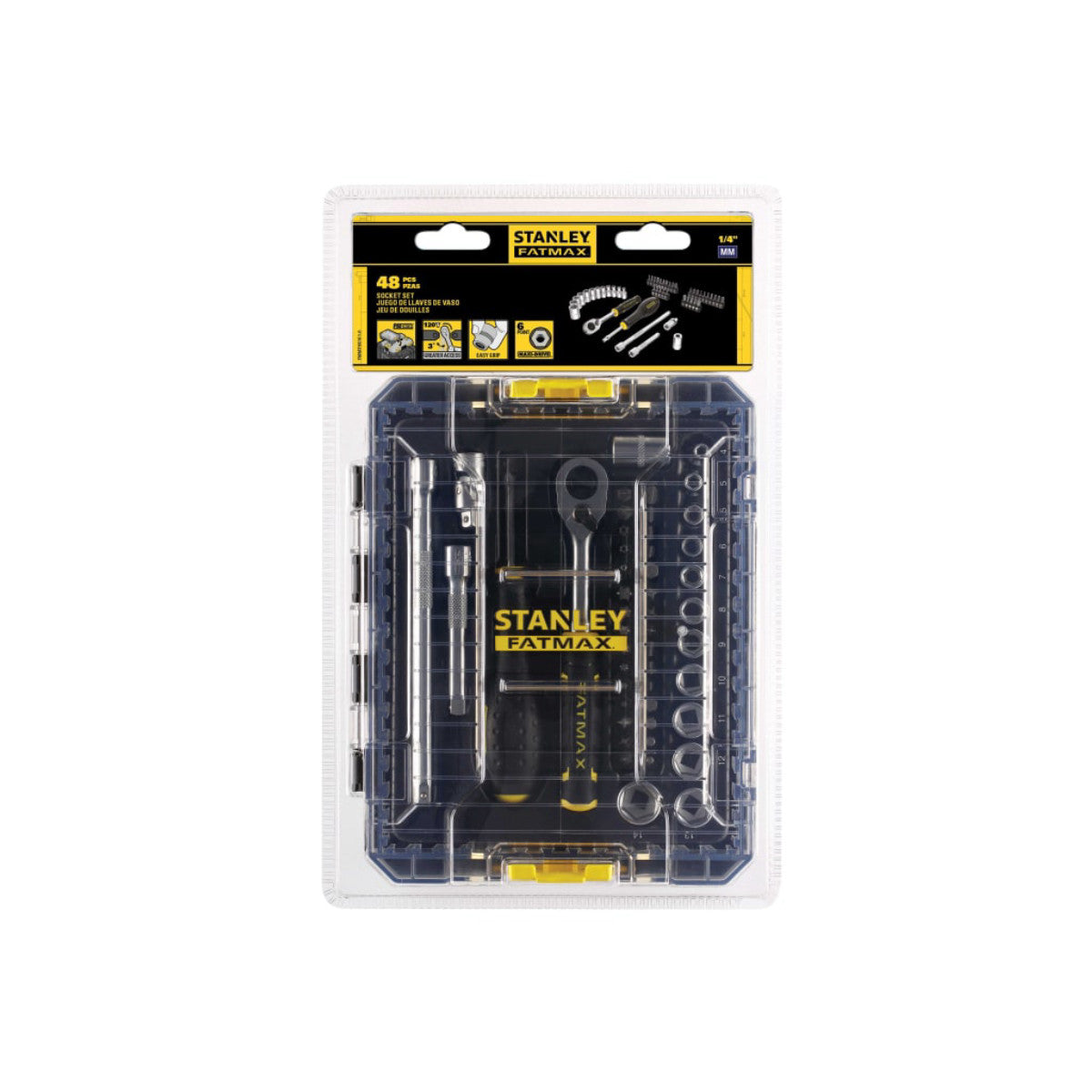 STANLEY Hand Tools FATMAX 1/4in M PRO-STACK Socket Set, 48 Piece STA098101