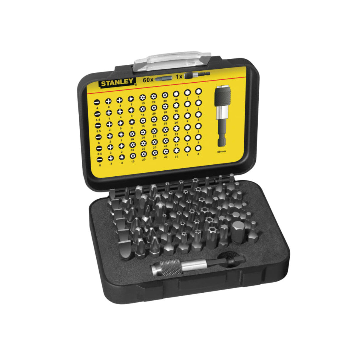 STANLEY Hand Tools Bit Set & Holder, 61 Piece STA113902