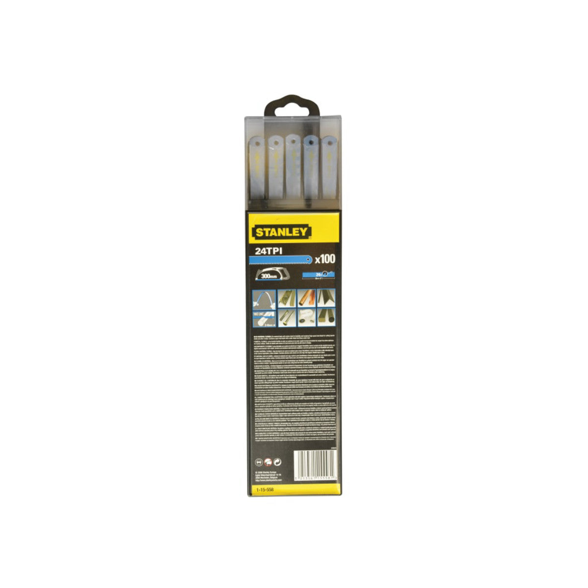 STANLEY Hand Tools Bi-Metal Hacksaw Blade 300mm (12in) x 24 TPI Pack 100 STA115558