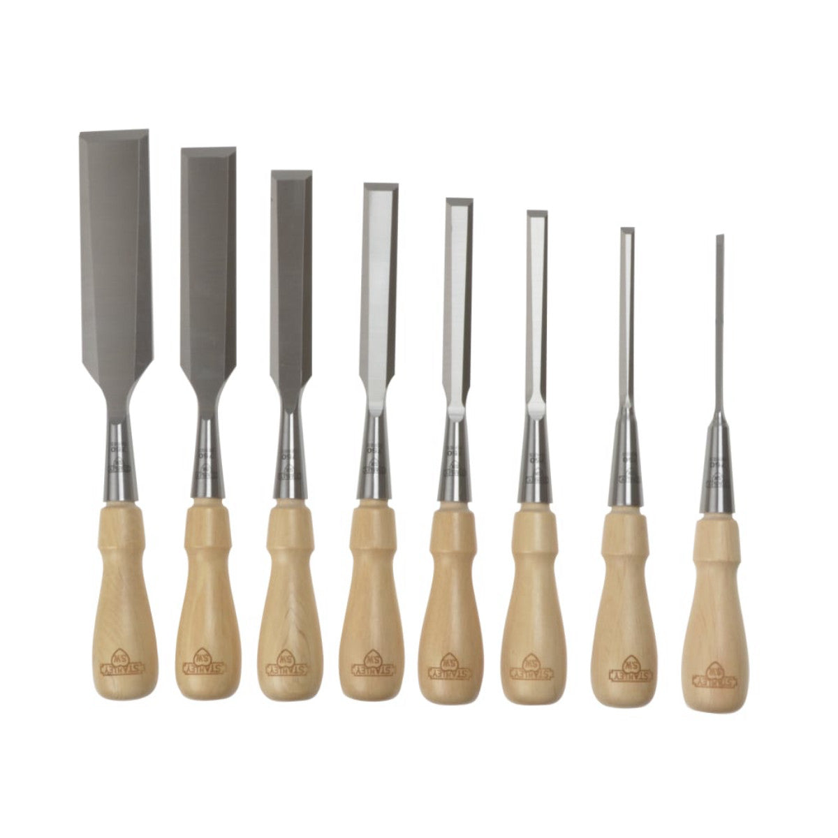 STANLEY Hand Tools Sweetheart Socket Chisel Set, 8 Piece: 3 6 8 12 15 18 25 & 32mm STA116793