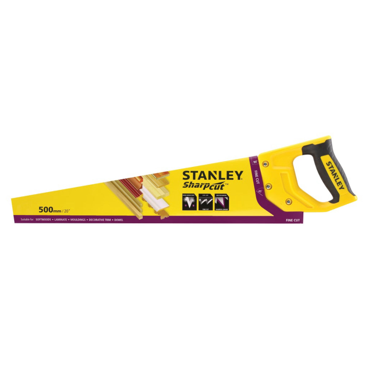 STANLEY Hand Tools Sharpcut Handsaw 500mm (20in) 11 TPI STA120371