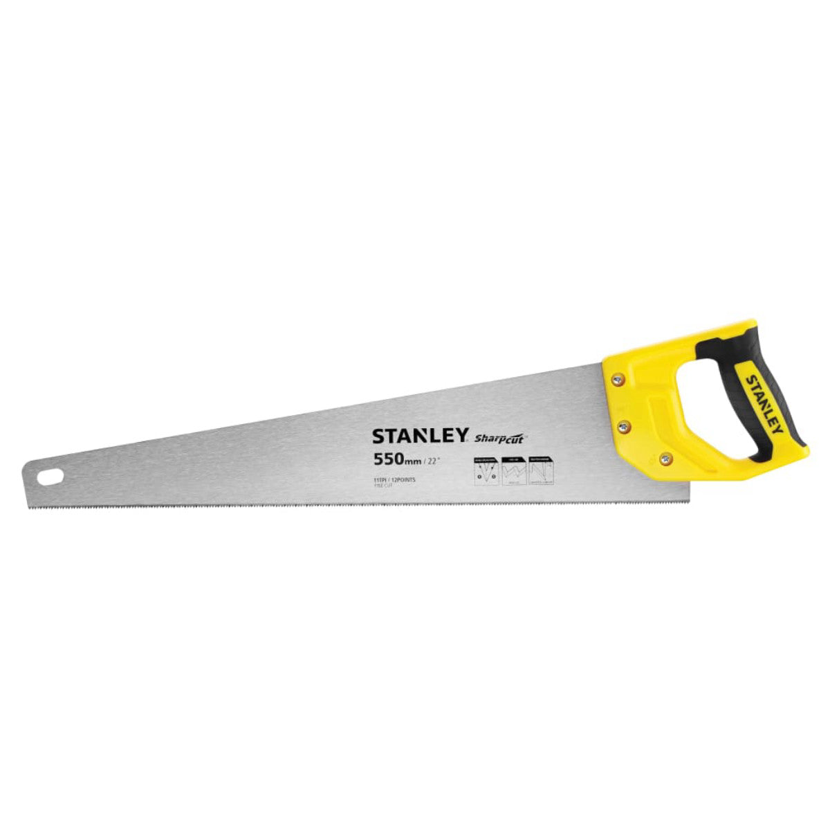 STANLEY Hand Tools Sharpcut Handsaw 550mm (22in) 11 TPI STA120372