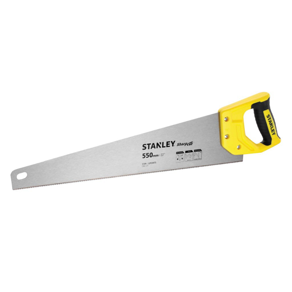 STANLEY Hand Tools Sharpcut Handsaw 550mm (22in) 11 TPI STA120372