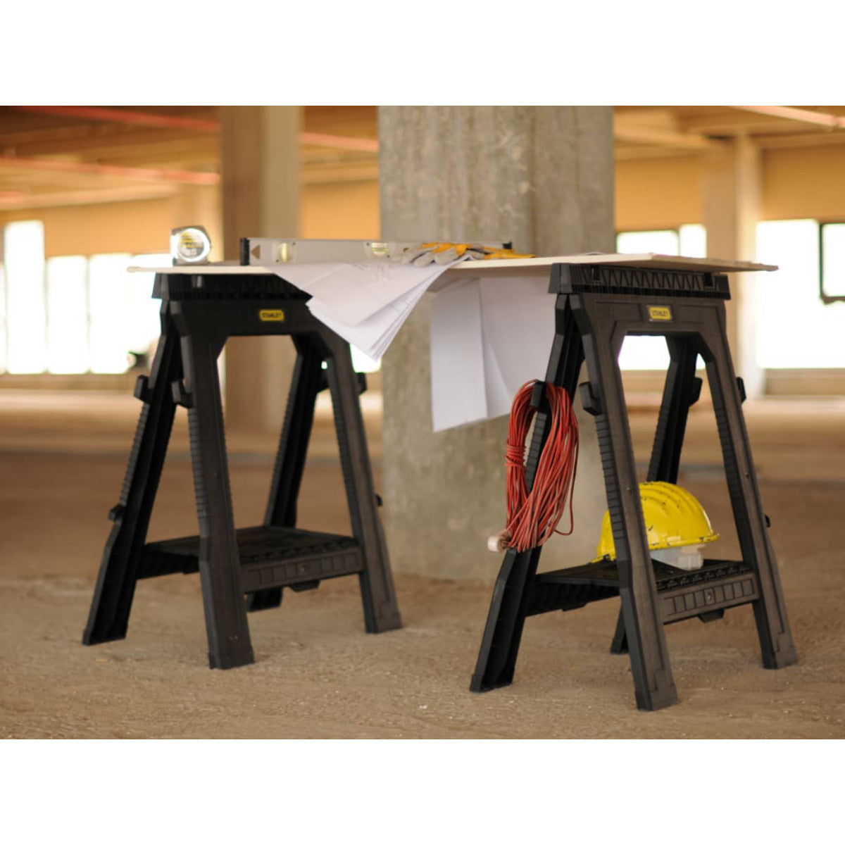 STANLEY Hand Tools Folding Sawhorses (Twin Pack) STA170713