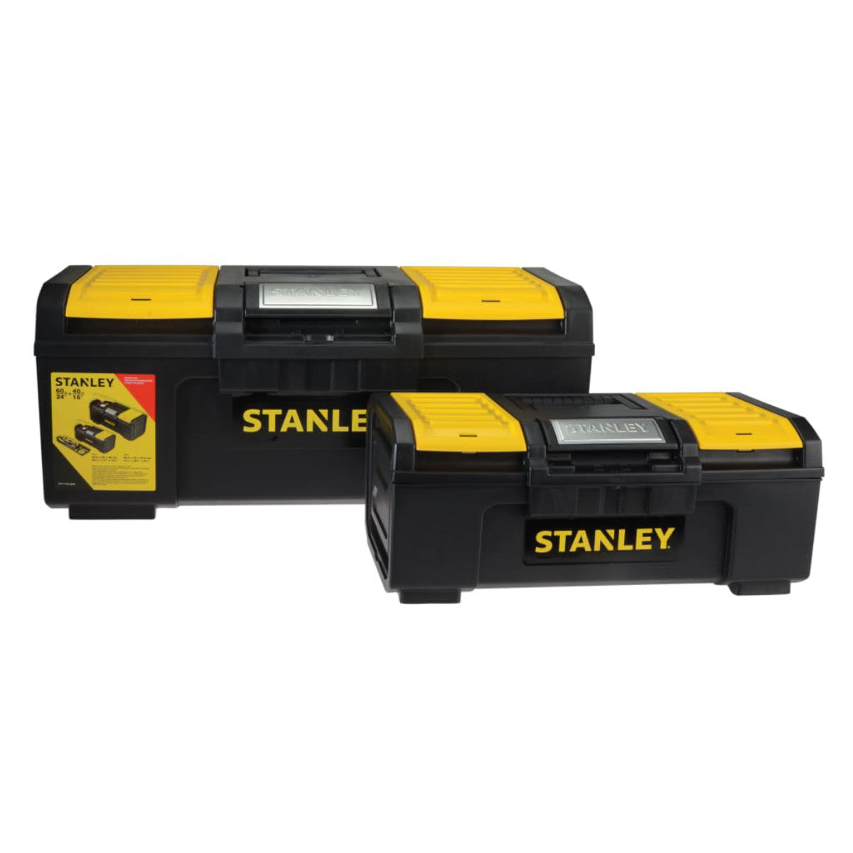 STANLEY Hand Tools One Touch DIY Toolbox 2 Pack 1 x 41cm (16in) & 1 x 60cm (24in) STA171184
