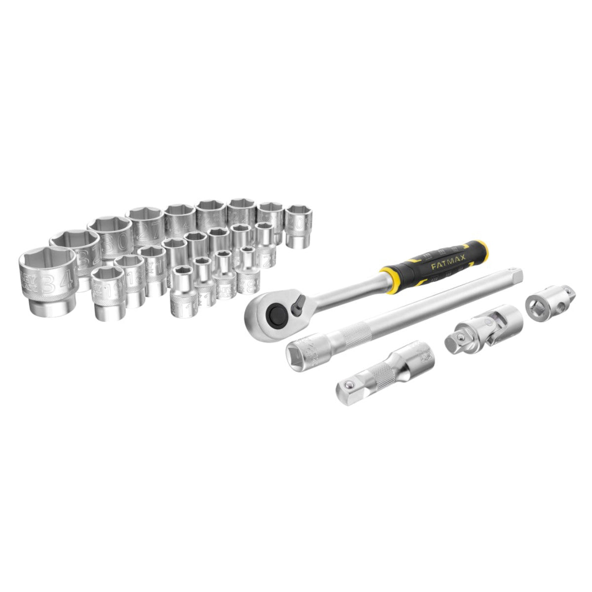 STANLEY Hand Tools FATMAX 1/2in L PRO-STACK Socket Set, 26 Piece STA198103