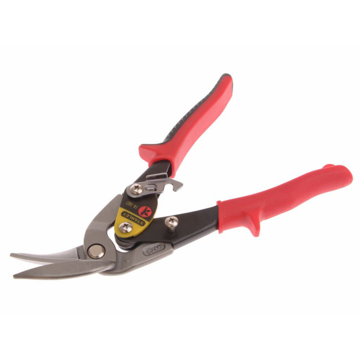 STANLEY Hand Tools Red Offset Aviation Snips Left Cut 250mm (10in) STA214567