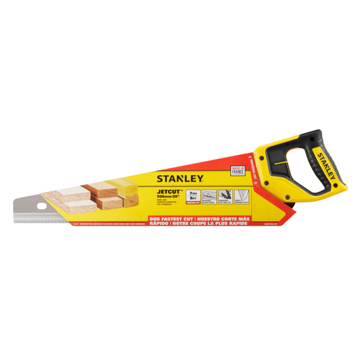 STANLEY Hand Tools Jet Cut Rough Handsaw 500mm (20in) 8 TPI STA215288