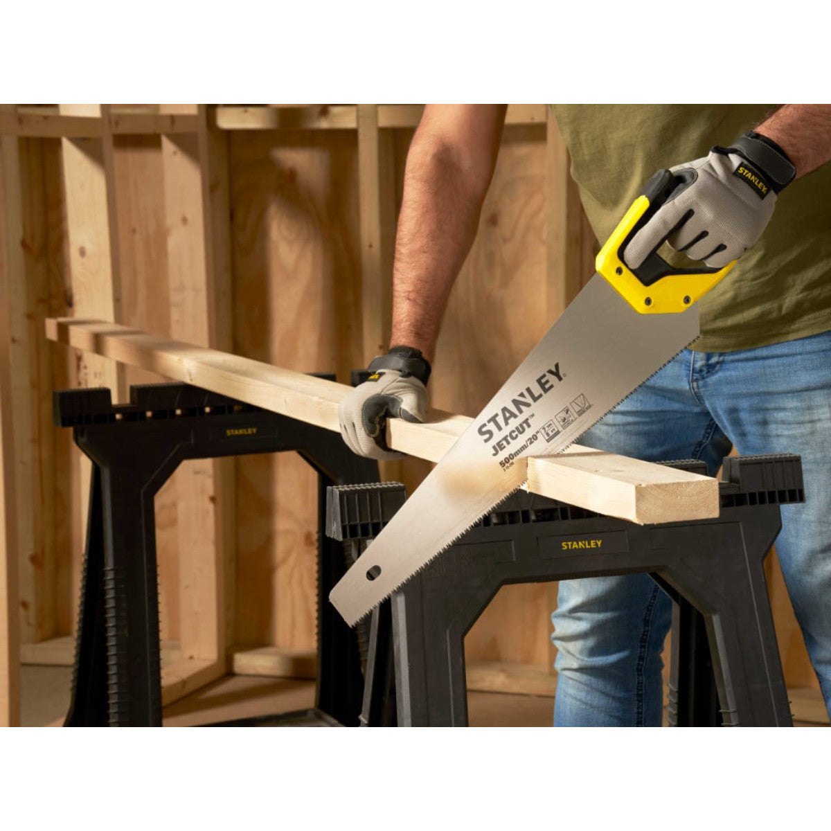 STANLEY Hand Tools Jet Cut Rough Handsaw 500mm (20in) 8 TPI STA215288