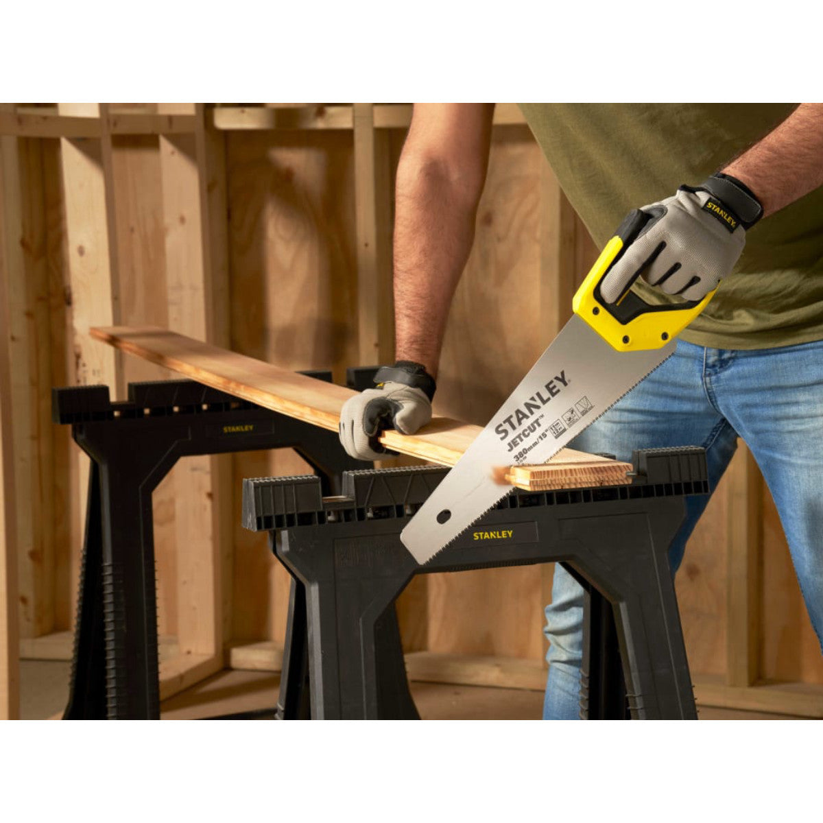 STANLEY Hand Tools Jet Cut Fine Handsaw 380mm (16in) 11 TPI STA215594