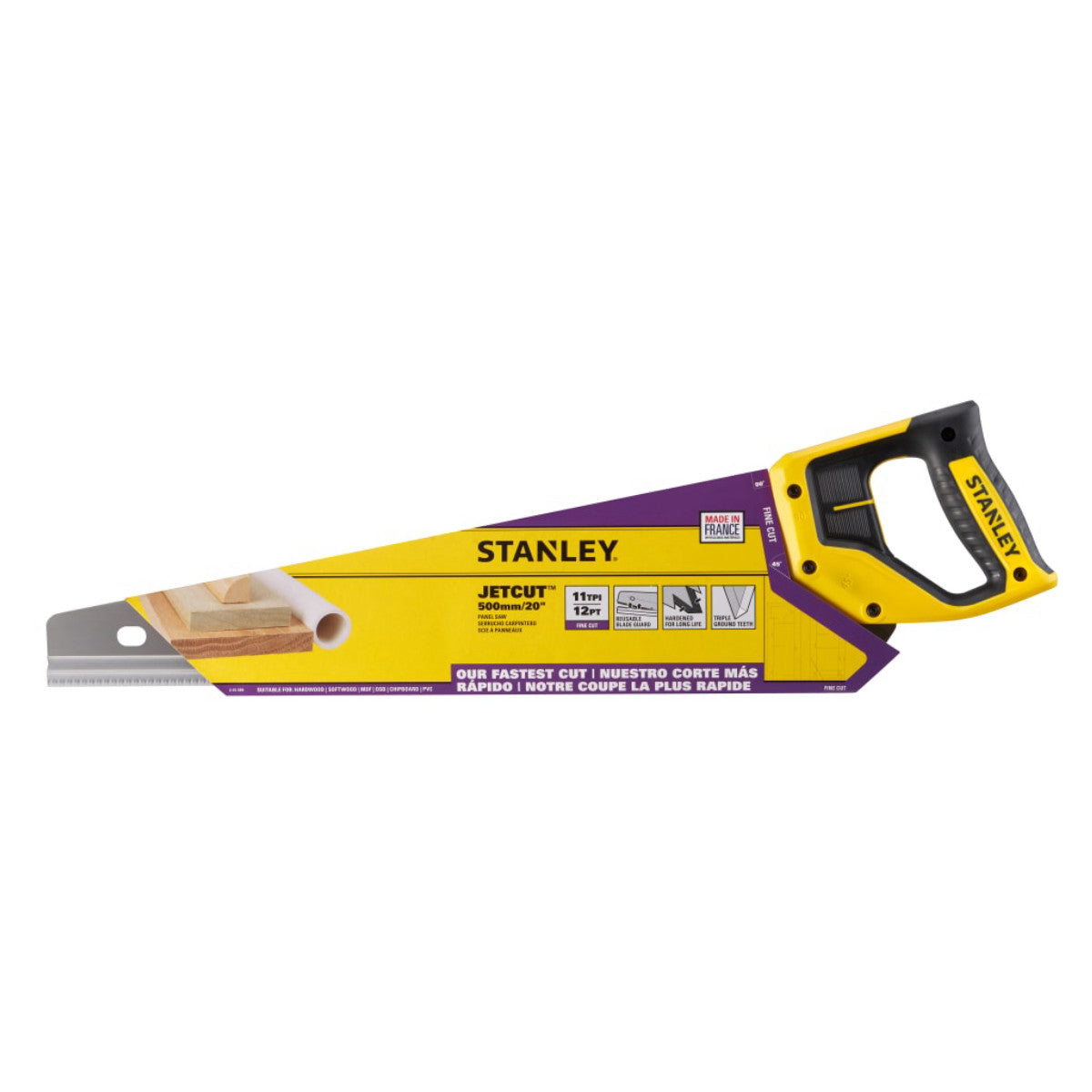 STANLEY Hand Tools Jet Cut Fine Handsaw 500mm (20in) 11 TPI STA215599